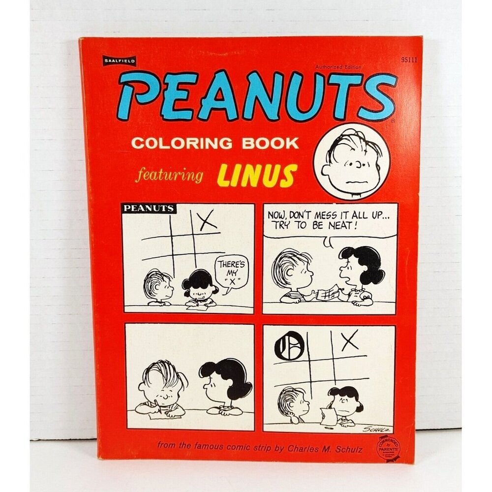 PEANUTS Coloring  Book featuring LINUS Charles M Schulz 1967 Saalfield 9511